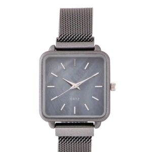 ORTZ Paige Mesh Watch 29MM Japanese Quartz Gray Women's EUC Works!